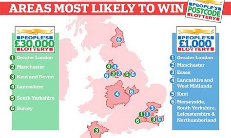 people's postcode lottery winners map.